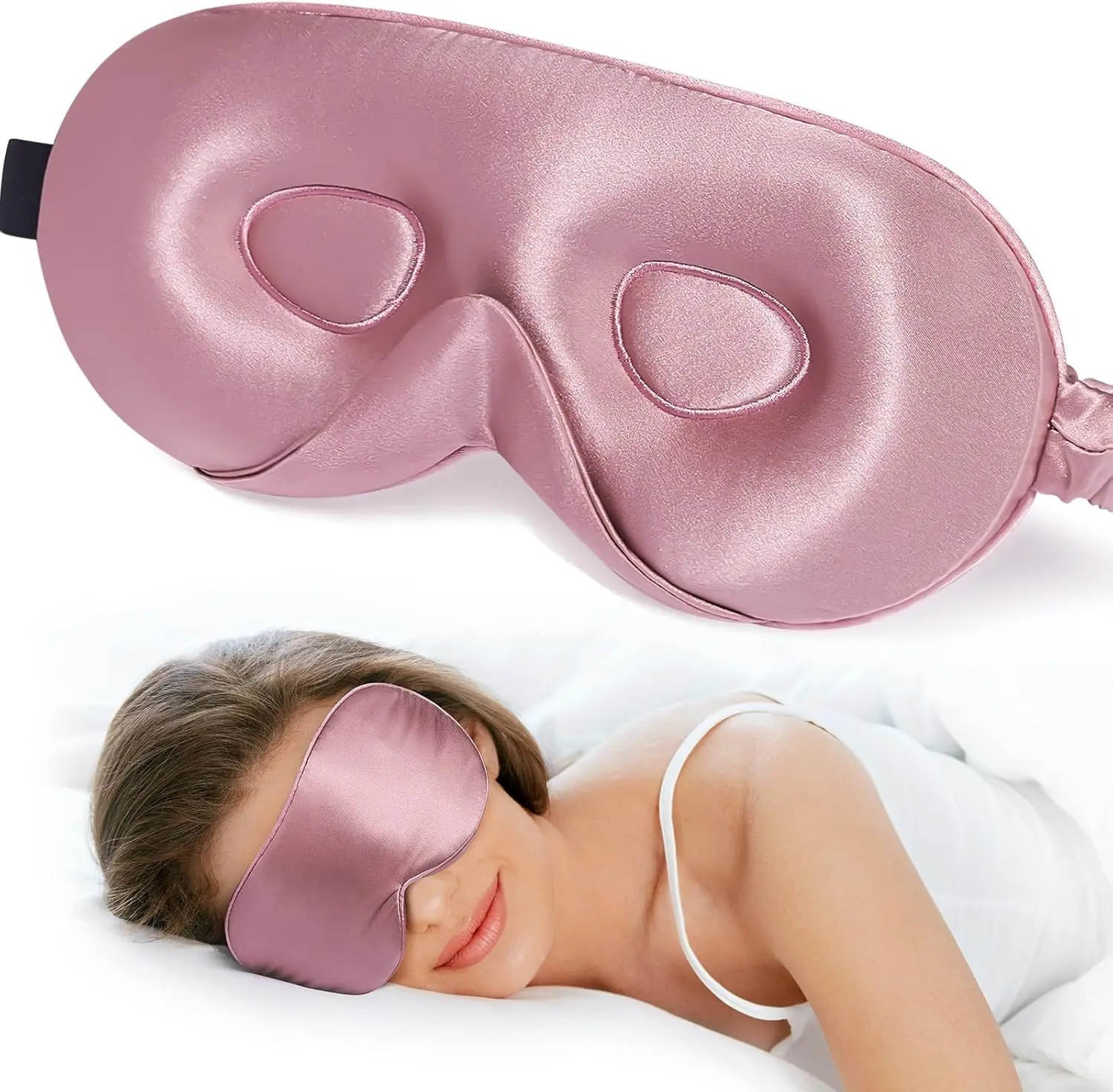 100% 22 Momme Mulberry Silk Sleep Mask - 3D Contoured Eye Mask, Soft Breathable, Adjustable Strap, Blocks Light for Sleeping (Bean Pink)
100% 22 Momme Mulberry Silk Sleep Mask - 3D Contoured Eye Mask, Soft Breathable, Adjustable Strap, Blocks Light for Sleeping (Bean Pink)