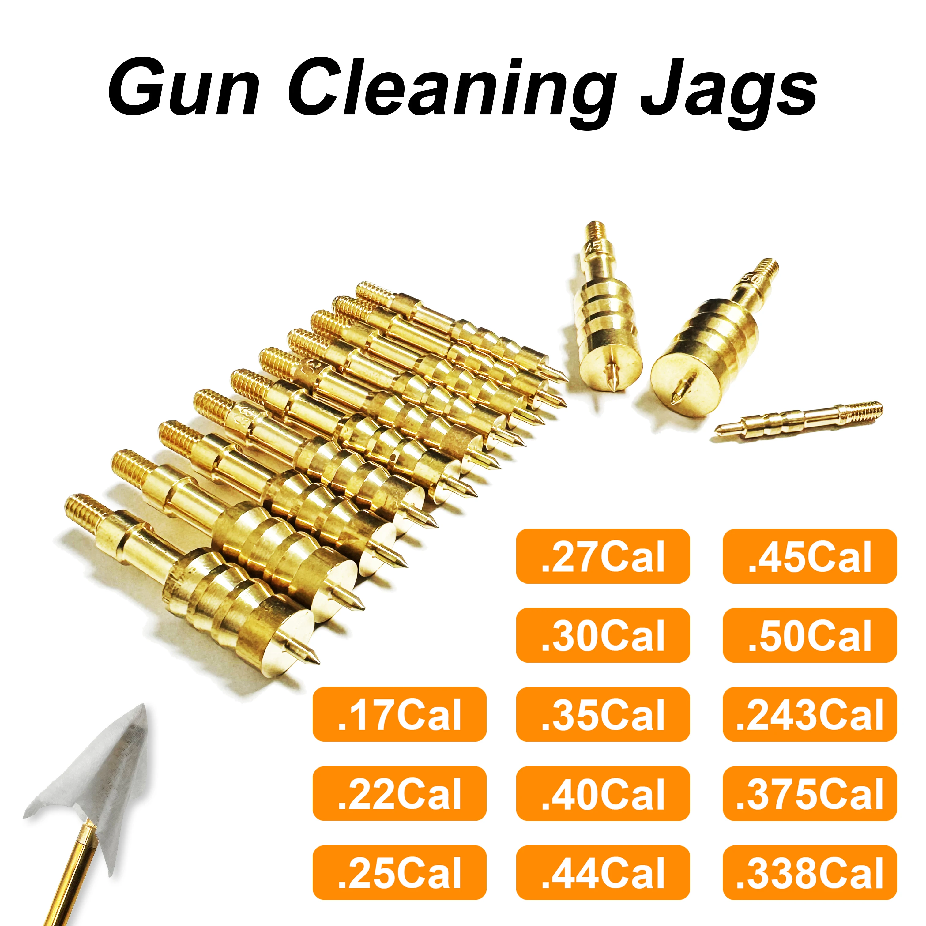13 Types Cleaning Brass Jag 8/32 Thread 7.62mm/.22/.243/.40/.45/.30 Brass Gun Cleaning Patch Holder Rifle Handgun Maintenance
13 Types Cleaning Brass Jag 8/32 Thread 7.62mm/.22/.243/.40/.45/.30 Brass Gun Cleaning Patch Holder Rifle Handgun Maintenance
