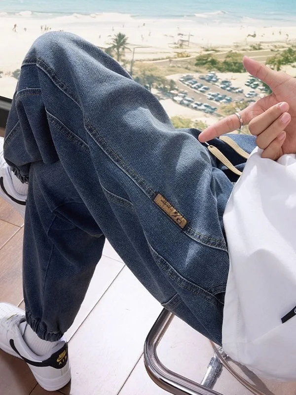 Синие джинсовые повседневные брюки, мужские модные свободные длинные брюки Haome, брюки Харлан, весна-осень, Новое поступление
Синие джинсовые повседневные брюки, мужские модные свободные длинные брюки Haome, брюки Харлан, весна-осень, Новое поступление