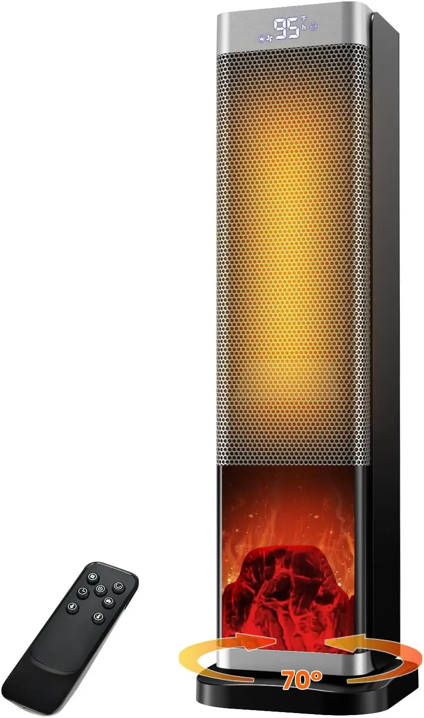 1500W PTC Ceramic Space Heater with Thermostat, Remote Control, Quiet for Office Bedroom
1500W PTC Ceramic Space Heater with Thermostat, Remote Control, Quiet for Office Bedroom