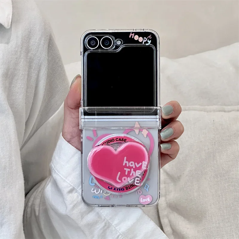 Case For Samsung Galaxy Z Flip 5 6 Cute Magnetic Wireless Charge Love Heart Case With Bracket Shockproof Cover
Case For Samsung Galaxy Z Flip 5 6 Cute Magnetic Wireless Charge Love Heart Case With Bracket Shockproof Cover