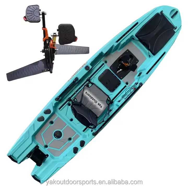 New 12ft Pedal Kayak with Drive Motor PE Hull Material Big Hatches for Surfing Fishing in Rivers Big Capacity-1 to 3 Persons
New 12ft Pedal Kayak with Drive Motor PE Hull Material Big Hatches for Surfing Fishing in Rivers Big Capacity-1 to 3 Persons