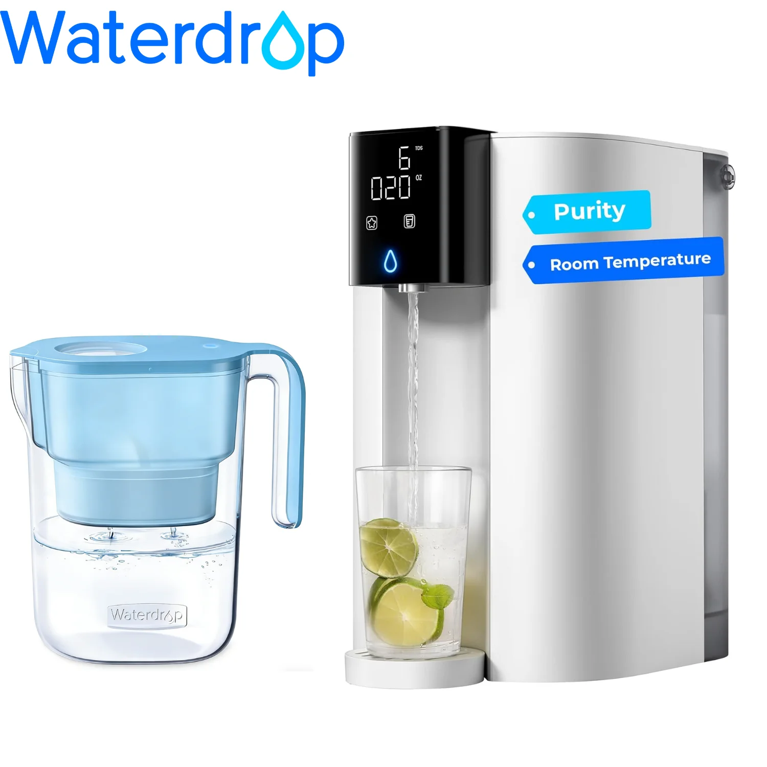 Waterdrop CoreRO Countertop Reverse Osmosis System, WD-C1S, Including Water Filter Pitcher with 1 Filter
Waterdrop CoreRO Countertop Reverse Osmosis System, WD-C1S, Including Water Filter Pitcher with 1 Filter