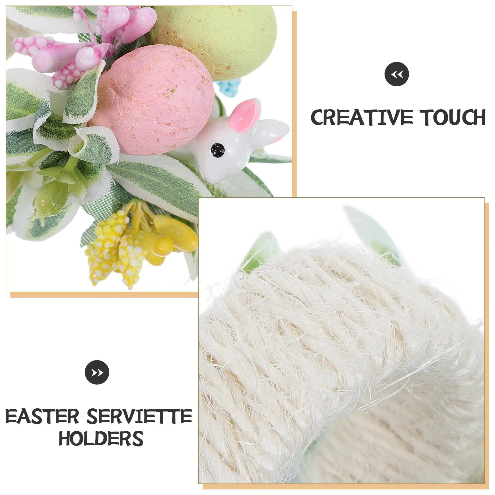 6Pcs Easter Napkin Rings Bunny Napkin Holder Rustic Jute Rope Rabbit Serviette Holders Artificial Egg Decorative Spring Easter
6Pcs Easter Napkin Rings Bunny Napkin Holder Rustic Jute Rope Rabbit Serviette Holders Artificial Egg Decorative Spring Easter
