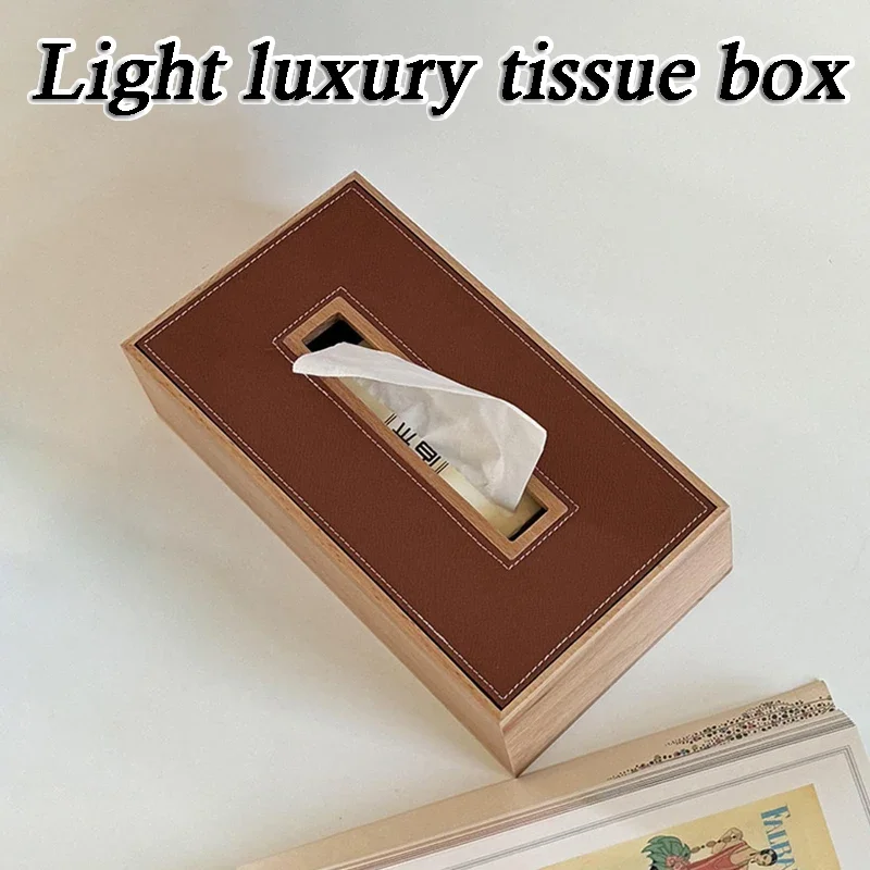 Luxury Tissue Boxes Wooden Napkin Storage Box Leather Tissue Organizer Box Living Room Kitchen Desktop Decoration Napkin Boxes
Luxury Tissue Boxes Wooden Napkin Storage Box Leather Tissue Organizer Box Living Room Kitchen Desktop Decoration Napkin Boxes