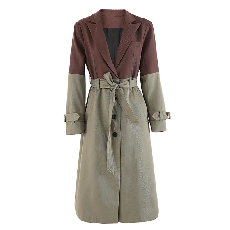 SuperAen England Style 2025 Autumn and Winter New Contrast Color Fashion Belt Long Single-breasted Casual Coats
SuperAen England Style 2025 Autumn and Winter New Contrast Color Fashion Belt Long Single-breasted Casual Coats