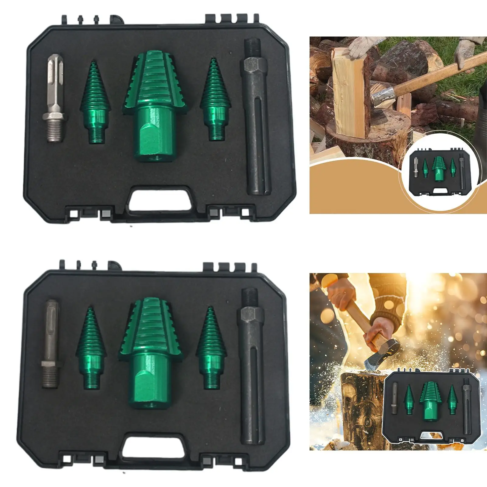 Набор сверл для раскалывания древесины, насадка для электрической дрели, сверхмощная коническая дрель
Набор сверл для раскалывания древесины, насадка для электрической дрели, сверхмощная коническая дрель