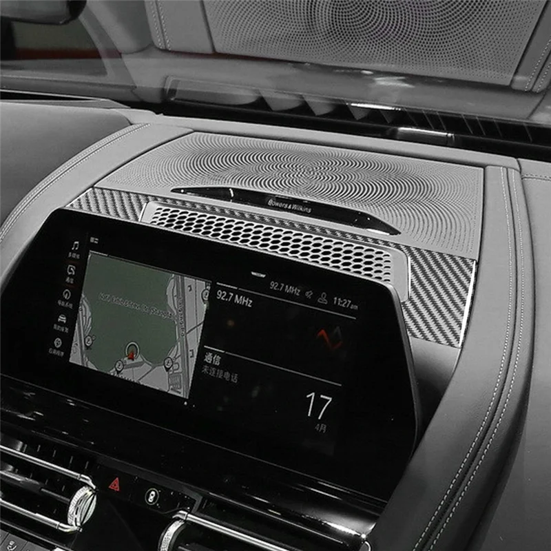 Accessories For BMW 8 Series G14 G15 G16 2019-2022 Dashboard Speaker Panel Frame Cover Trim In Carbon Fiber 
Accessories For BMW 8 Series G14 G15 G16 2019-2022 Dashboard Speaker Panel Frame Cover Trim In Carbon Fiber
