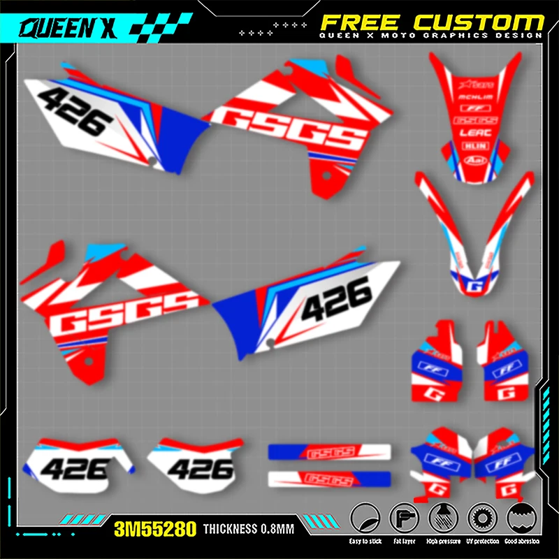 QUEEN X MOTO Motorcycle Team Graphics Decal & Sticker Kit For GASGAS 2007 2008 2009 EC 003
QUEEN X MOTO Motorcycle Team Graphics Decal & Sticker Kit For GASGAS 2007 2008 2009 EC 003