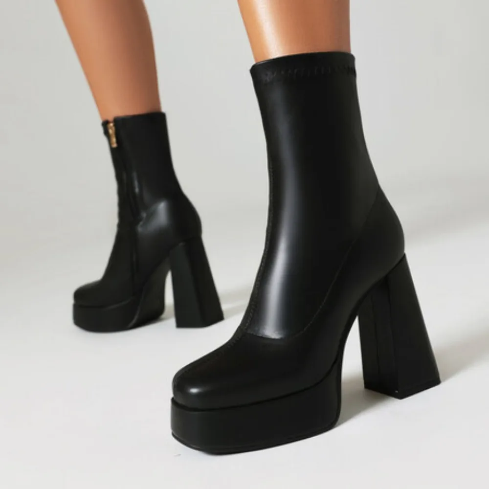 Brand New Big Size 42 Black Block High Heels Party Elastic Boots Women Elegant Modern Lady Platform Knee High Boots Shoes
Brand New Big Size 42 Black Block High Heels Party Elastic Boots Women Elegant Modern Lady Platform Knee High Boots Shoes