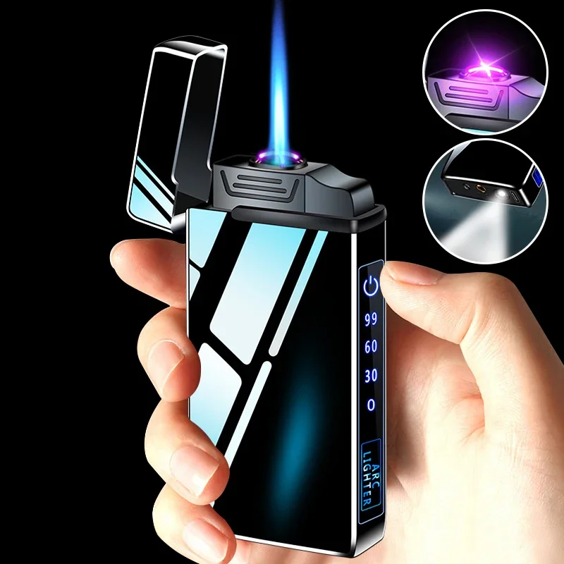 2in1 Metal USB Dual Arc Cigarette Lighter Jet Flame Lighter Rechargeable LED Torch Power Display Gas Electric Windproof Lighters
2in1 Metal USB Dual Arc Cigarette Lighter Jet Flame Lighter Rechargeable LED Torch Power Display Gas Electric Windproof Lighters