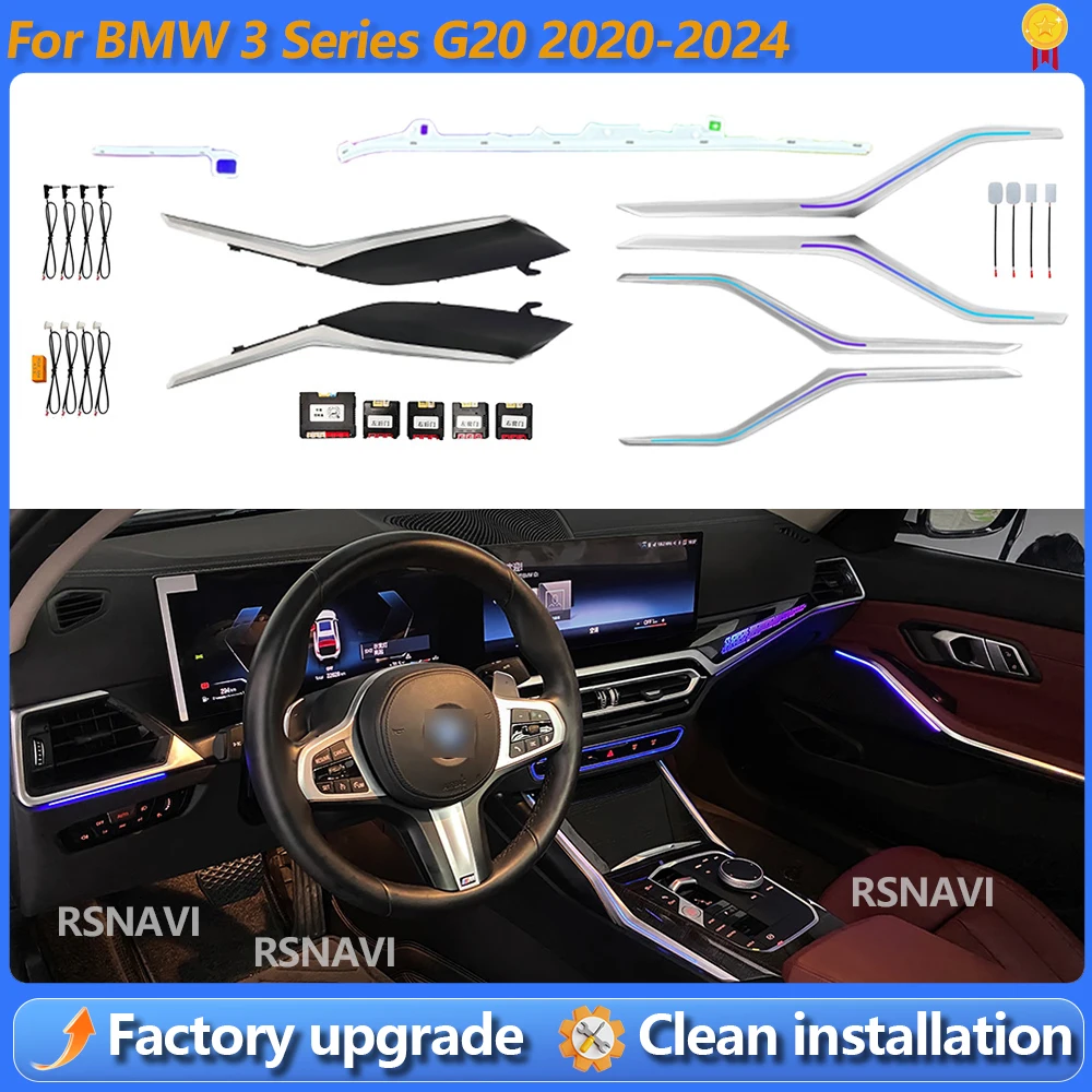10 Colors OEM Design Symphony Ambient Light for BMW 3 Series G20, BMW 3 Series G20 Interior Lighting Upgrade
10 Colors OEM Design Symphony Ambient Light for BMW 3 Series G20, BMW 3 Series G20 Interior Lighting Upgrade