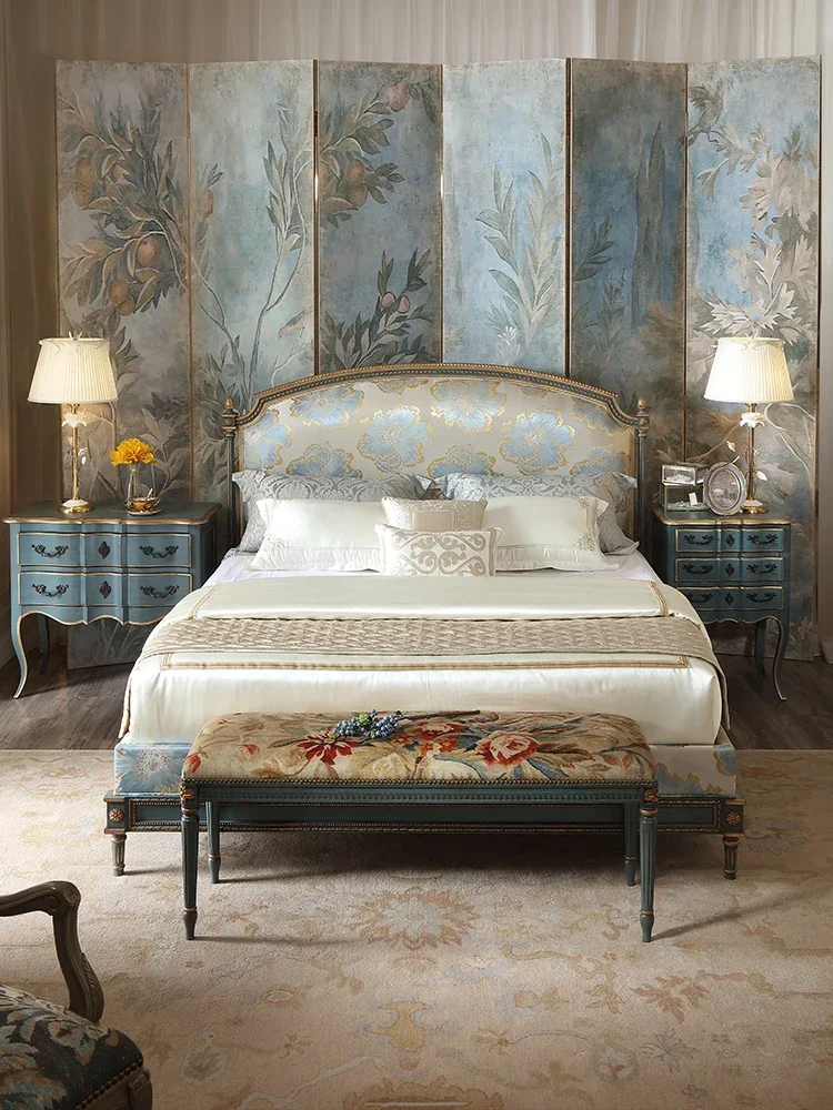 French furniture European style palace villa old 1.8m double master bedroom classical Embroidery wedding bed
French furniture European style palace villa old 1.8m double master bedroom classical Embroidery wedding bed
