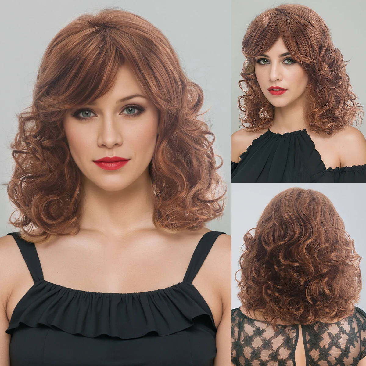 Synthetic Short and Medium Water Wavy Women's Wig High Density High Temperature Silk Scalp Comfortable Fit
Synthetic Short and Medium Water Wavy Women's Wig High Density High Temperature Silk Scalp Comfortable Fit
