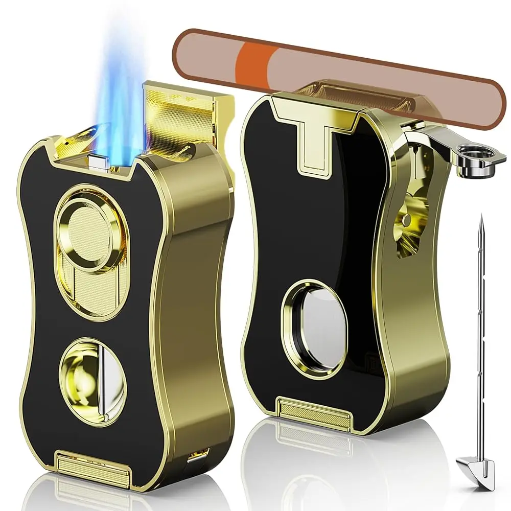 Ailexpress Recommendation - 6-in-1 Butane Torch Lighter with Quad Jet Flame, Built-in Durable Cutter, Holder, Punch, Draw Enhanc
Ailexpress Recommendation - 6-in-1 Butane Torch Lighter with Quad Jet Flame, Built-in Durable Cutter, Holder, Punch, Draw Enhanc