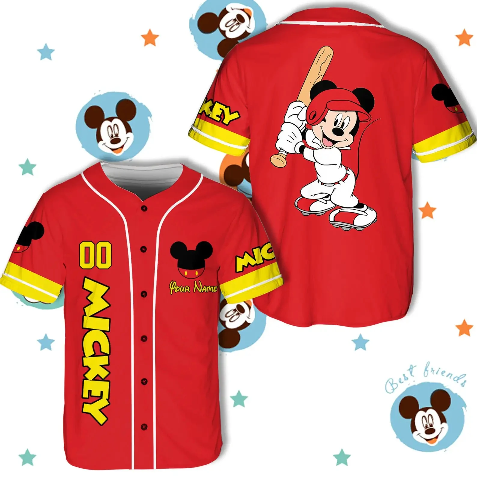 Potdemiel Disney Baseball Jersey Game Day Baseball Jersey Mickey Minnie Stitch Baseball Jersey Men Women Kids Short Sleeve Shirt
Potdemiel Disney Baseball Jersey Game Day Baseball Jersey Mickey Minnie Stitch Baseball Jersey Men Women Kids Short Sleeve Shirt