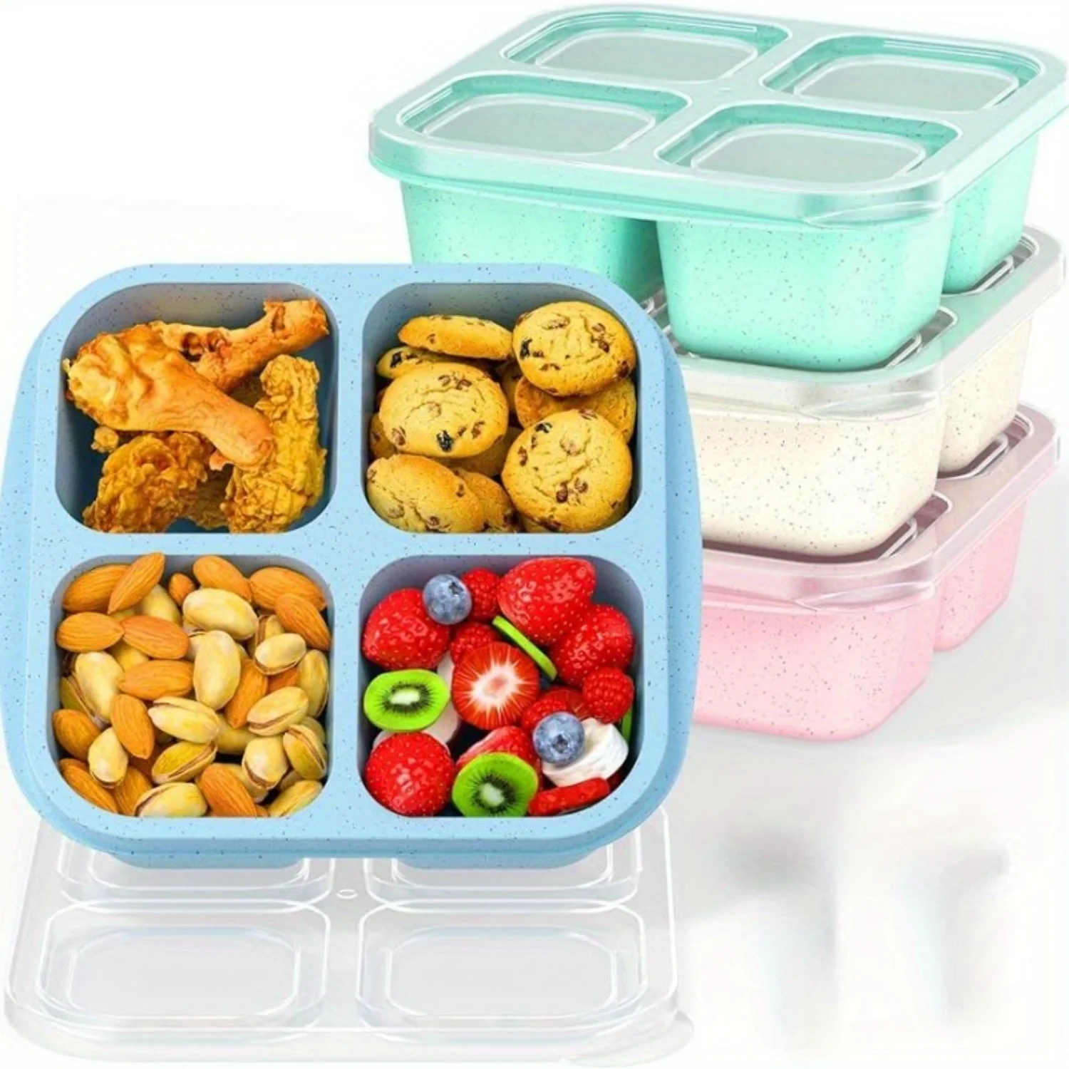 1 шт. коробка для закусок Bento, многоразовые контейнеры для приготовления еды с 4 отделениями для взрослых, идеальная еда, кухонные принадлежности
1 шт. коробка для закусок Bento, многоразовые контейнеры для приготовления еды с 4 отделениями для взрослых, идеальная еда, кухонные принадлежности