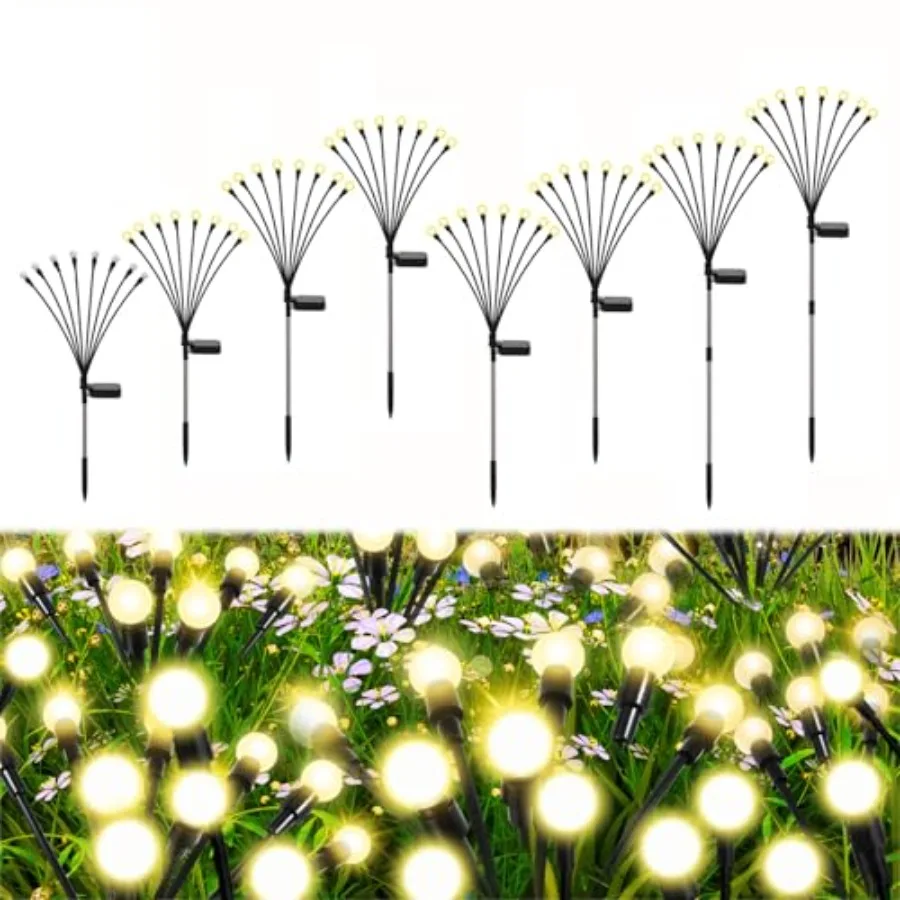 Firefly Lights Solar Outdoor 8 Modes 800mAh Swaying Solar Firefly Garden Lights Stakes Outdoor Waterproof for Outside Yard Pati
Firefly Lights Solar Outdoor 8 Modes 800mAh Swaying Solar Firefly Garden Lights Stakes Outdoor Waterproof for Outside Yard Pati