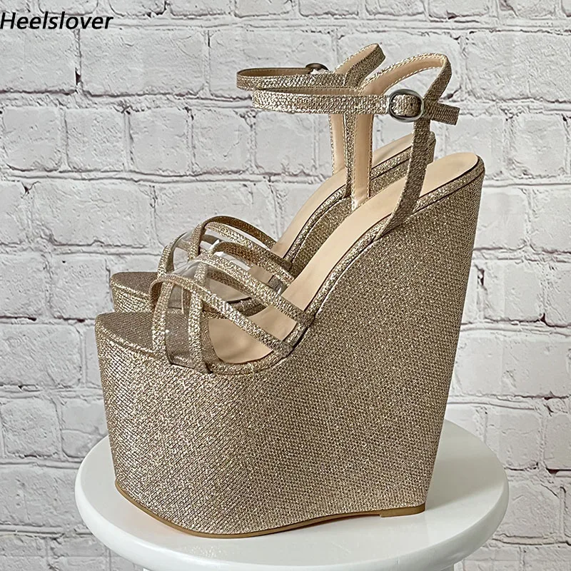 Ahhlsion Handmade Women Gladiator Sandals Glitter Wedges Heel Open Toe Beautiful Gold Silver Cosplay Shoes Ladies US Size 4-14
Ahhlsion Handmade Women Gladiator Sandals Glitter Wedges Heel Open Toe Beautiful Gold Silver Cosplay Shoes Ladies US Size 4-14