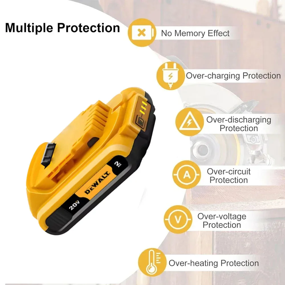 Original Dewalt 20V Battery 2Ah lithium-ion battery for Dewalt Power Tool DCB206 DCB205 DCB204 DCB609 DCB184 DCB200
Original Dewalt 20V Battery 2Ah lithium-ion battery for Dewalt Power Tool DCB206 DCB205 DCB204 DCB609 DCB184 DCB200