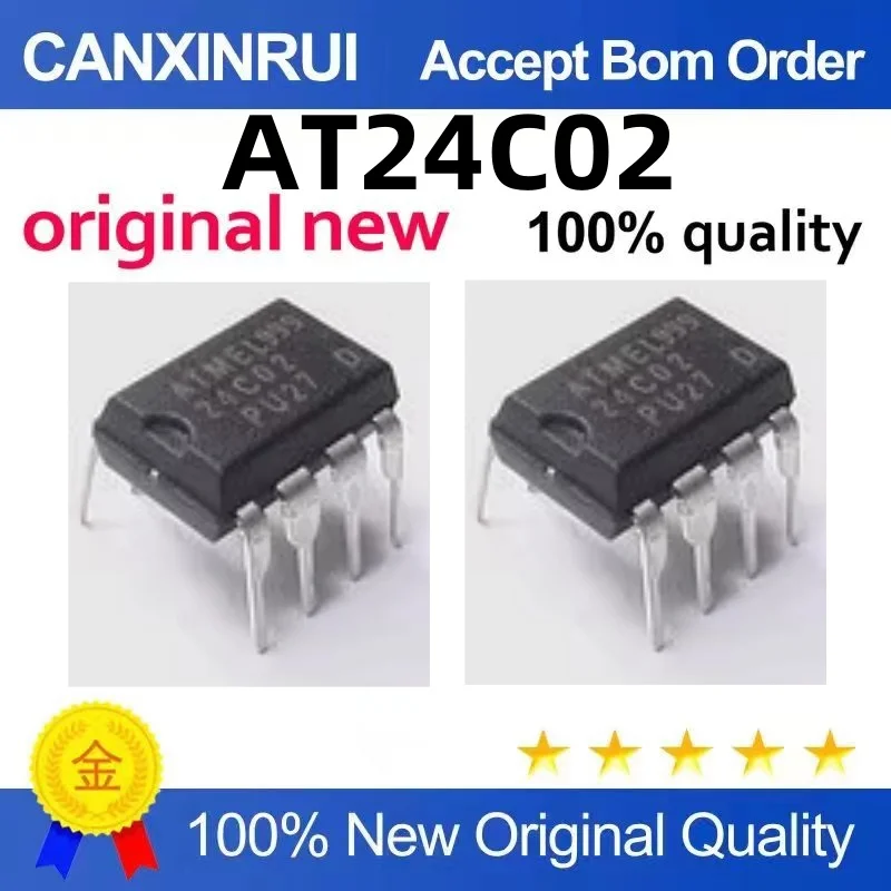 (100 pieces)T24C02 24C02 memory chip in-line DIP-8
(100 pieces)T24C02 24C02 memory chip in-line DIP-8