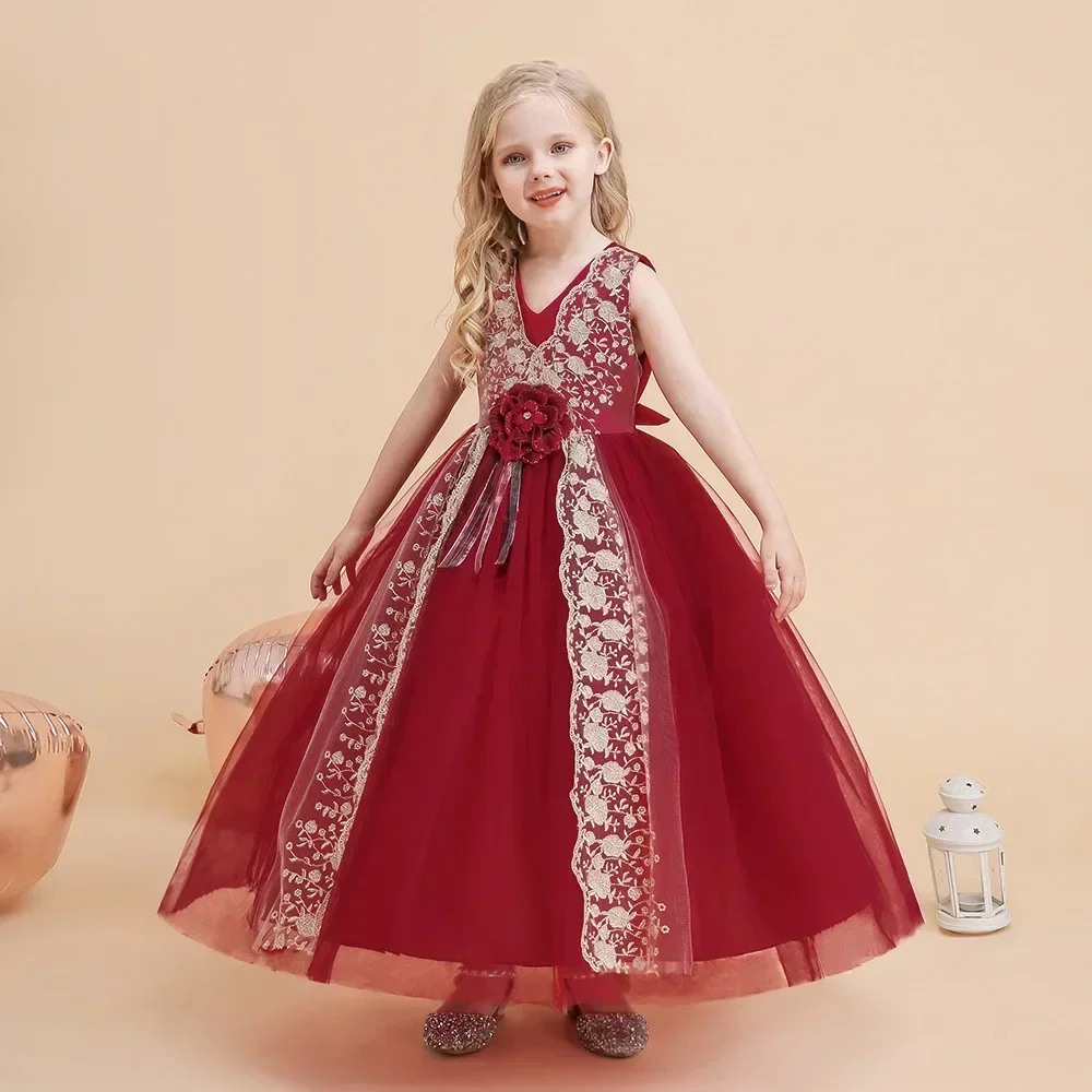 Summer Flower Girls Dress Christmas Costume Child Tulle Birthday Princess Bow Party Kids Dress for Girl Wedding Evening Vestidos
Summer Flower Girls Dress Christmas Costume Child Tulle Birthday Princess Bow Party Kids Dress for Girl Wedding Evening Vestidos