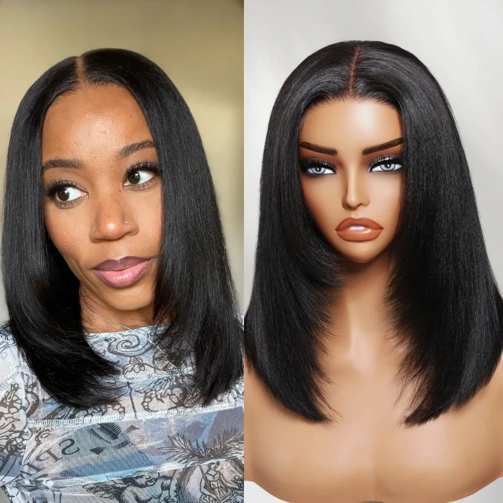 Short Bob Black Layered Cut Straight Lace Front Wig PrePlucked 13x4 HD Synthetic And Blend High Quality Glueless Daily Cosplay
Short Bob Black Layered Cut Straight Lace Front Wig PrePlucked 13x4 HD Synthetic And Blend High Quality Glueless Daily Cosplay