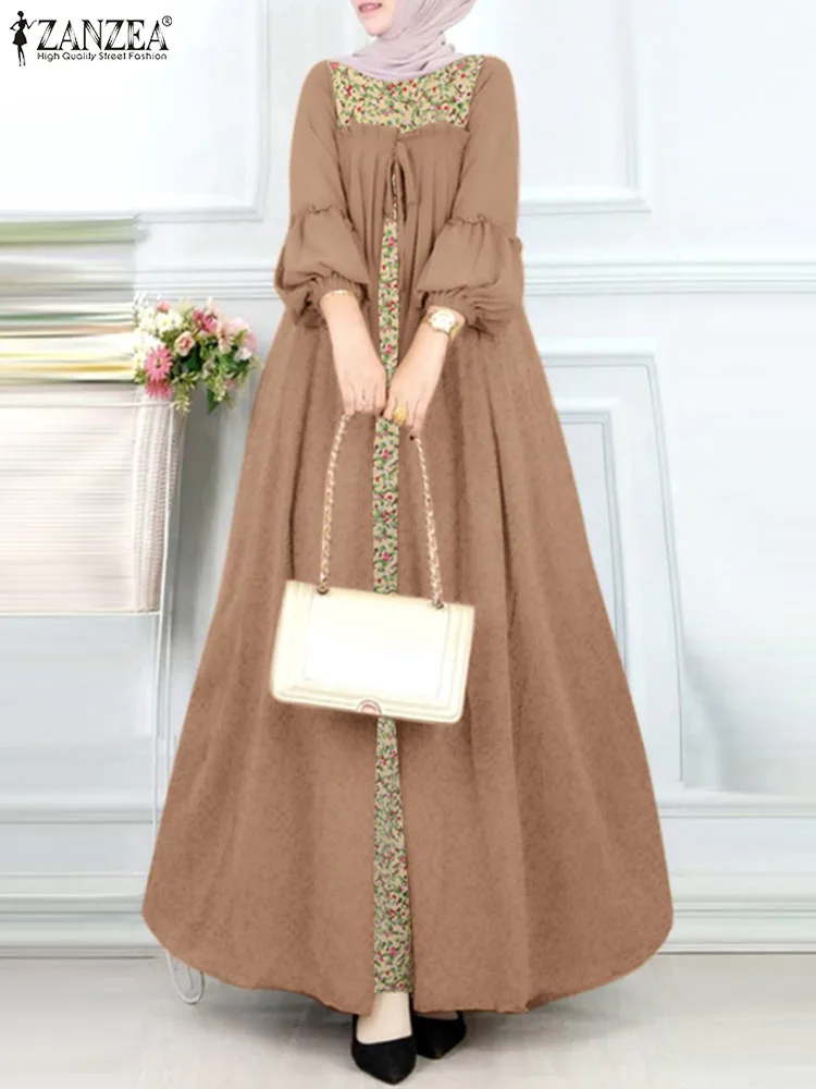 Spring Long Sleeve Patchwork Sundress Islamic Clothing Abaya Hijab Dress ZANZEA Women Floral Printed Vintage Muslim Maxi Dress
Spring Long Sleeve Patchwork Sundress Islamic Clothing Abaya Hijab Dress ZANZEA Women Floral Printed Vintage Muslim Maxi Dress