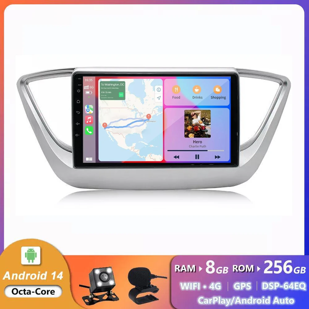 Автомобильная стереосистема Android 14 для Hyundai Solaris Verna 2017 2018-2020 4G + Wi-Fi Радио Стерео WIFI Мультимедийное видео Carplay Автоплеер
Автомобильная стереосистема Android 14 для Hyundai Solaris Verna 2017 2018-2020 4G + Wi-Fi Радио Стерео WIFI Мультимедийное видео Carplay Автоплеер