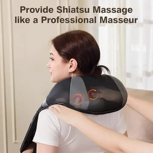 Neck Massager with Heat - Back and Neck Massager for Pain Relief Deep Tissue Shiatsu Kneading Massage Pillow, Neck and Shoulder
Neck Massager with Heat - Back and Neck Massager for Pain Relief Deep Tissue Shiatsu Kneading Massage Pillow, Neck and Shoulder