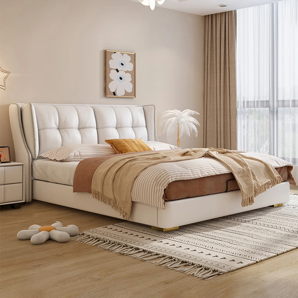 French Bed for Bedroom Furniture Modern Minimalist Fabric Bed Nordic Light Luxury Leather Tatami Double Bedpromote sales
French Bed for Bedroom Furniture Modern Minimalist Fabric Bed Nordic Light Luxury Leather Tatami Double Bedpromote sales