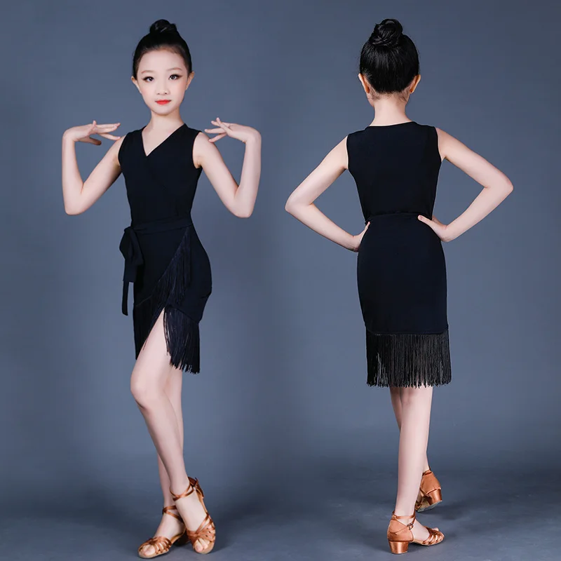 New Latin Dance Dresses Pure Black Sling Long Tassel Thin Slim Sexy Dresses Official Dance Competition Costume Performance Dress
New Latin Dance Dresses Pure Black Sling Long Tassel Thin Slim Sexy Dresses Official Dance Competition Costume Performance Dress