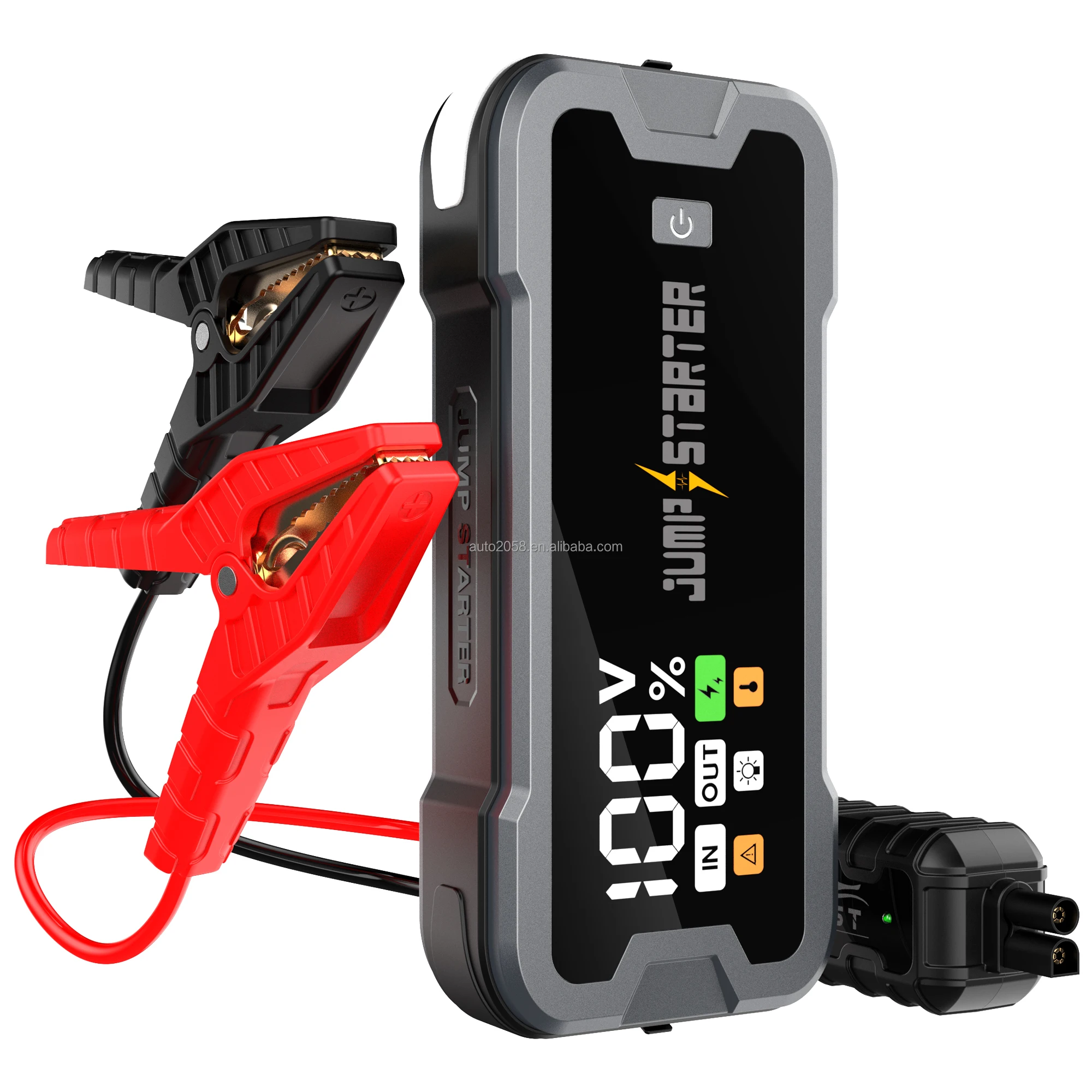 24000mAh Portable Car/Truck/Motorcycle Jump Starter Power Bank USB-C Charging 150W Output Digital Display LED Light 4000A Peak
24000mAh Portable Car/Truck/Motorcycle Jump Starter Power Bank USB-C Charging 150W Output Digital Display LED Light 4000A Peak