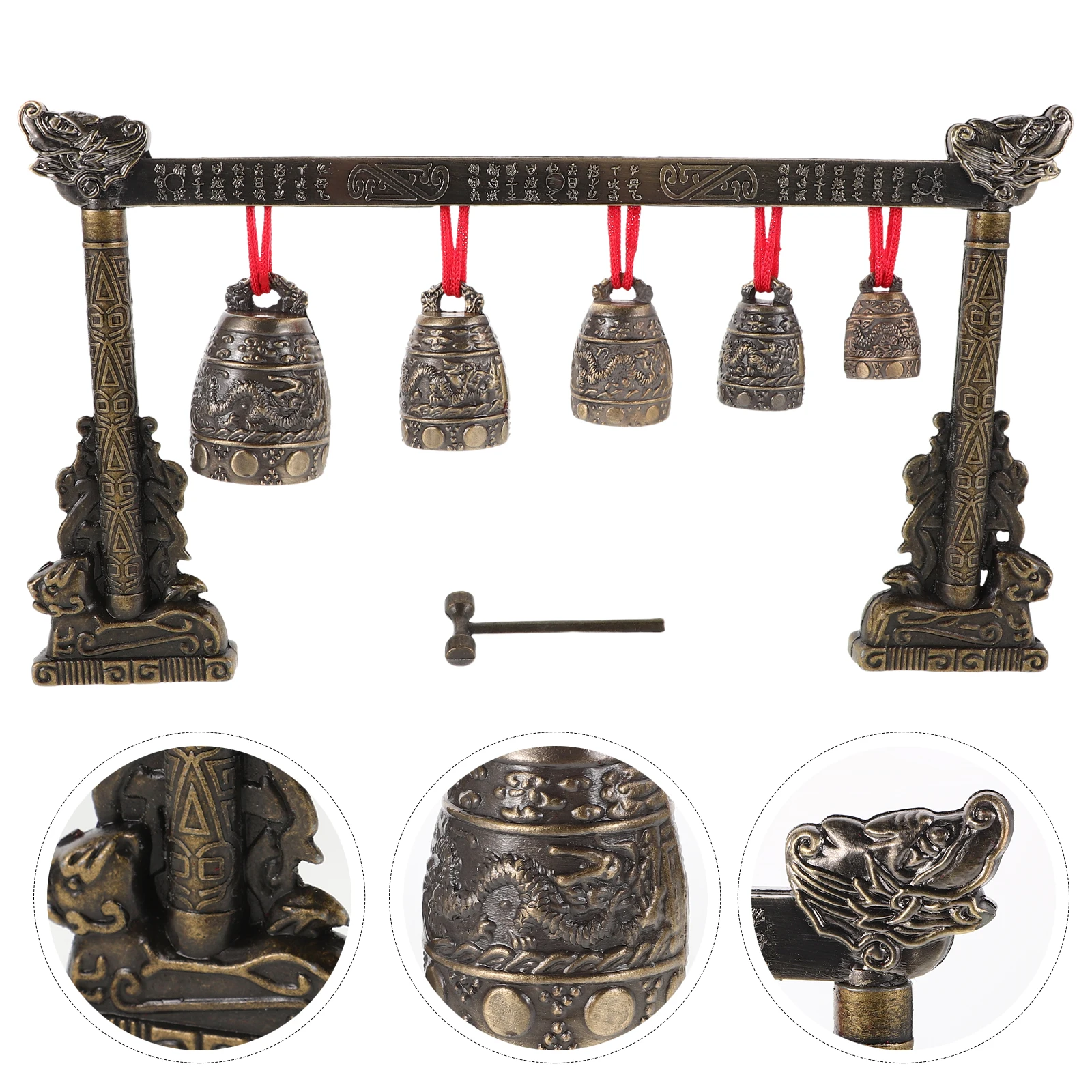 7pcs Vintage Instrument Retro Bronze Dragon Pattern Hand Chime Percussion Complete Scale Mini Chime For Home Decor - Portable
7pcs Vintage Instrument Retro Bronze Dragon Pattern Hand Chime Percussion Complete Scale Mini Chime For Home Decor - Portable