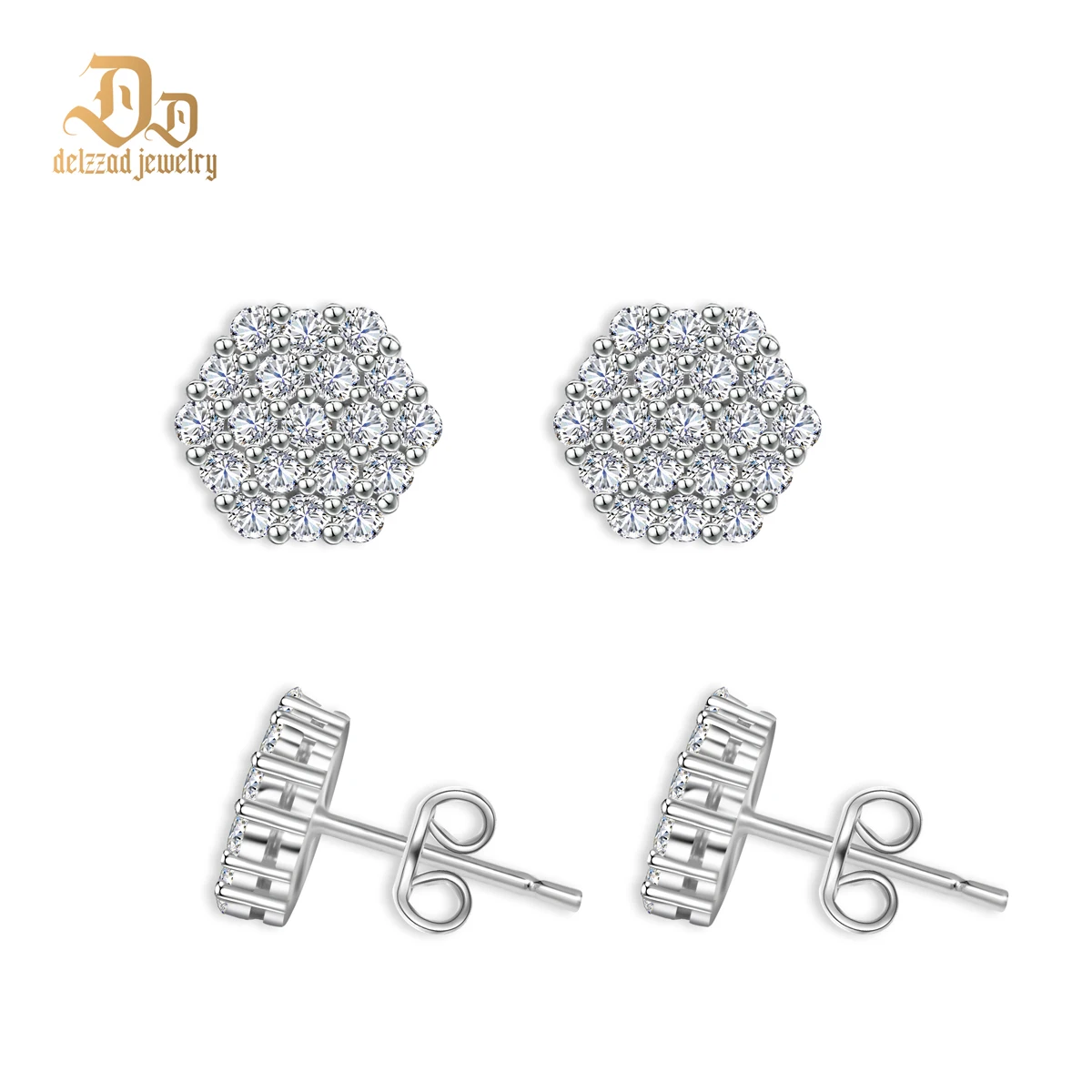 Delzzad 1ct 100% 925 Sterling Silver Diamond Hole Moissanite Women's Brilliant Simplicity Earrings Sparkling Luxury Fine Jewelry
Delzzad 1ct 100% 925 Sterling Silver Diamond Hole Moissanite Women's Brilliant Simplicity Earrings Sparkling Luxury Fine Jewelry