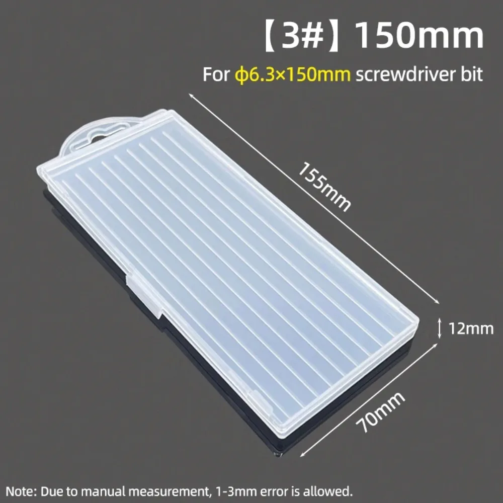 1Pcs Plastic Drill Bits Storage Box 1/4"(6.35mm) Hex Shank 10 Grid Case Tool Parts Storage Case 75/110/150/200mm
1Pcs Plastic Drill Bits Storage Box 1/4"(6.35mm) Hex Shank 10 Grid Case Tool Parts Storage Case 75/110/150/200mm