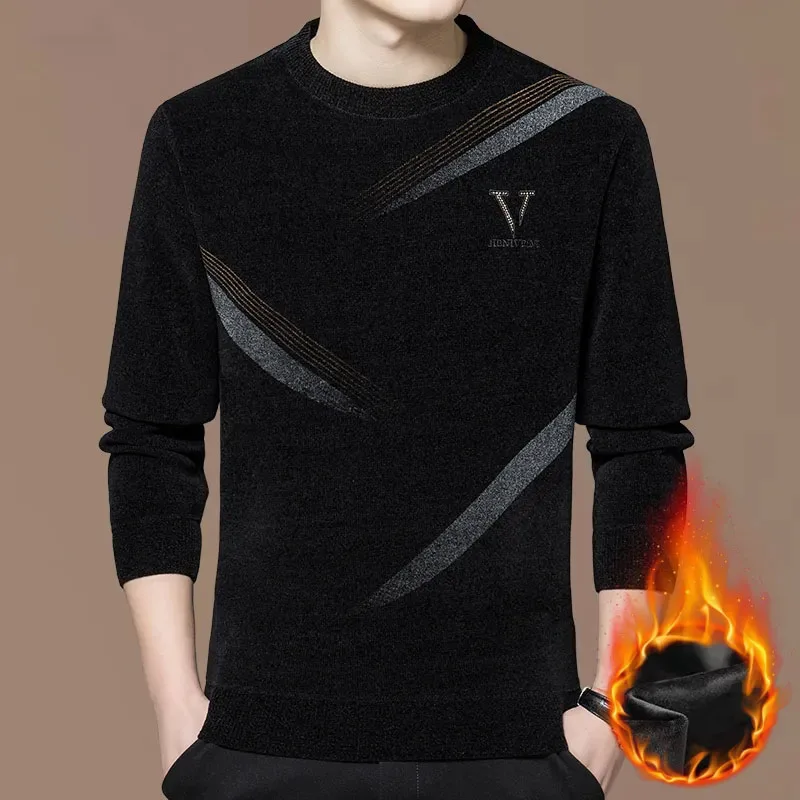 Men Thicken Plush 2023 New Knitted Sweater Trendy Casual Embroidery Pullovers Sweater Printed Letter Round Neck Male Sweater
Men Thicken Plush 2023 New Knitted Sweater Trendy Casual Embroidery Pullovers Sweater Printed Letter Round Neck Male Sweater
