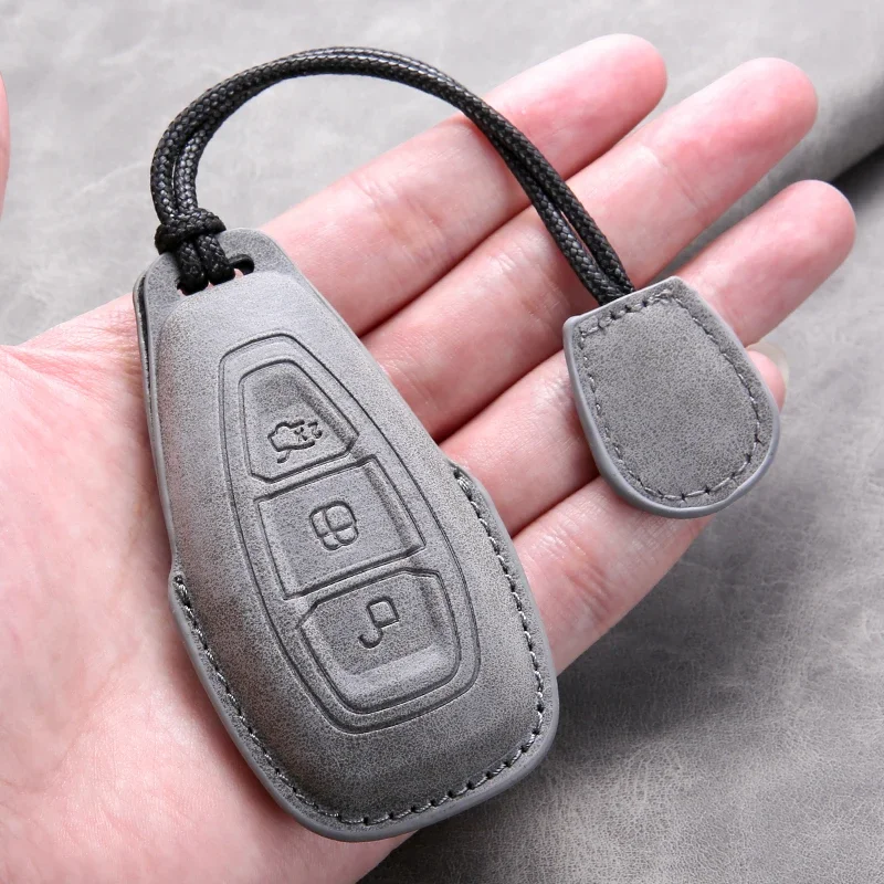 Leather Car Remote Key Case Cover Shell for Ford Focus 3 4 ST Mondeo MK3 MK4 Fiesta Fusion Kuga Ecosport Protect Key Fob
Leather Car Remote Key Case Cover Shell for Ford Focus 3 4 ST Mondeo MK3 MK4 Fiesta Fusion Kuga Ecosport Protect Key Fob