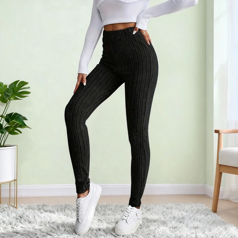 Women Autumn Solid Knitted Striped Tights Basic High Waist Slim Pants 2025 New Underpants
Women Autumn Solid Knitted Striped Tights Basic High Waist Slim Pants 2025 New Underpants