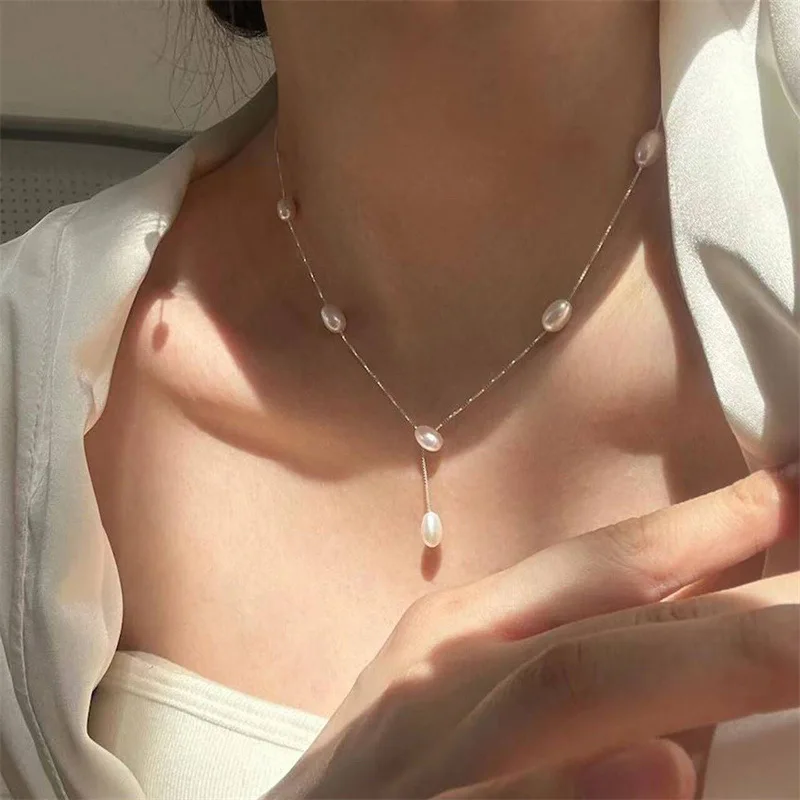Dainashi 5-6mm Rice Shaped Freshwater Pearl Necklaces for Women Retro Style Adjustable Length Y Shape Pearl Necklaces
Dainashi 5-6mm Rice Shaped Freshwater Pearl Necklaces for Women Retro Style Adjustable Length Y Shape Pearl Necklaces