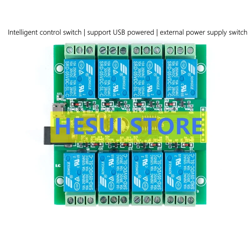 LCUS-8 eight-way 8-way USB relay module USB intelligent control switch module
LCUS-8 eight-way 8-way USB relay module USB intelligent control switch module