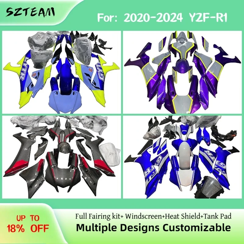 Full Fairing Kit for YAMAHA YZF R1 2020 2021 2022 2023 Accessories ABS Plastic Carbon Fibre Motorcycle Fairings YZF-R1 20-23
Full Fairing Kit for YAMAHA YZF R1 2020 2021 2022 2023 Accessories ABS Plastic Carbon Fibre Motorcycle Fairings YZF-R1 20-23