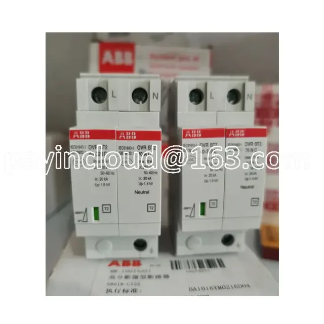 Protector Original Q-ABB-Talk Lightning Rod and Surge Protector OVR T2 3N 40-275 P.
Protector Original Q-ABB-Talk Lightning Rod and Surge Protector OVR T2 3N 40-275 P.