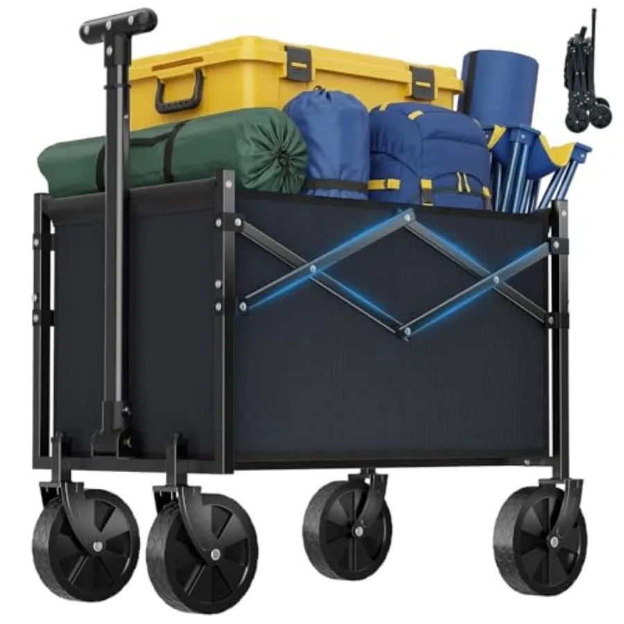 Collapsible Wagon with Wheels, 220LBS Wagons Carts Foldable Small Wagon Cart with Flexible Handle, Lightweight Portable Folding
Collapsible Wagon with Wheels, 220LBS Wagons Carts Foldable Small Wagon Cart with Flexible Handle, Lightweight Portable Folding