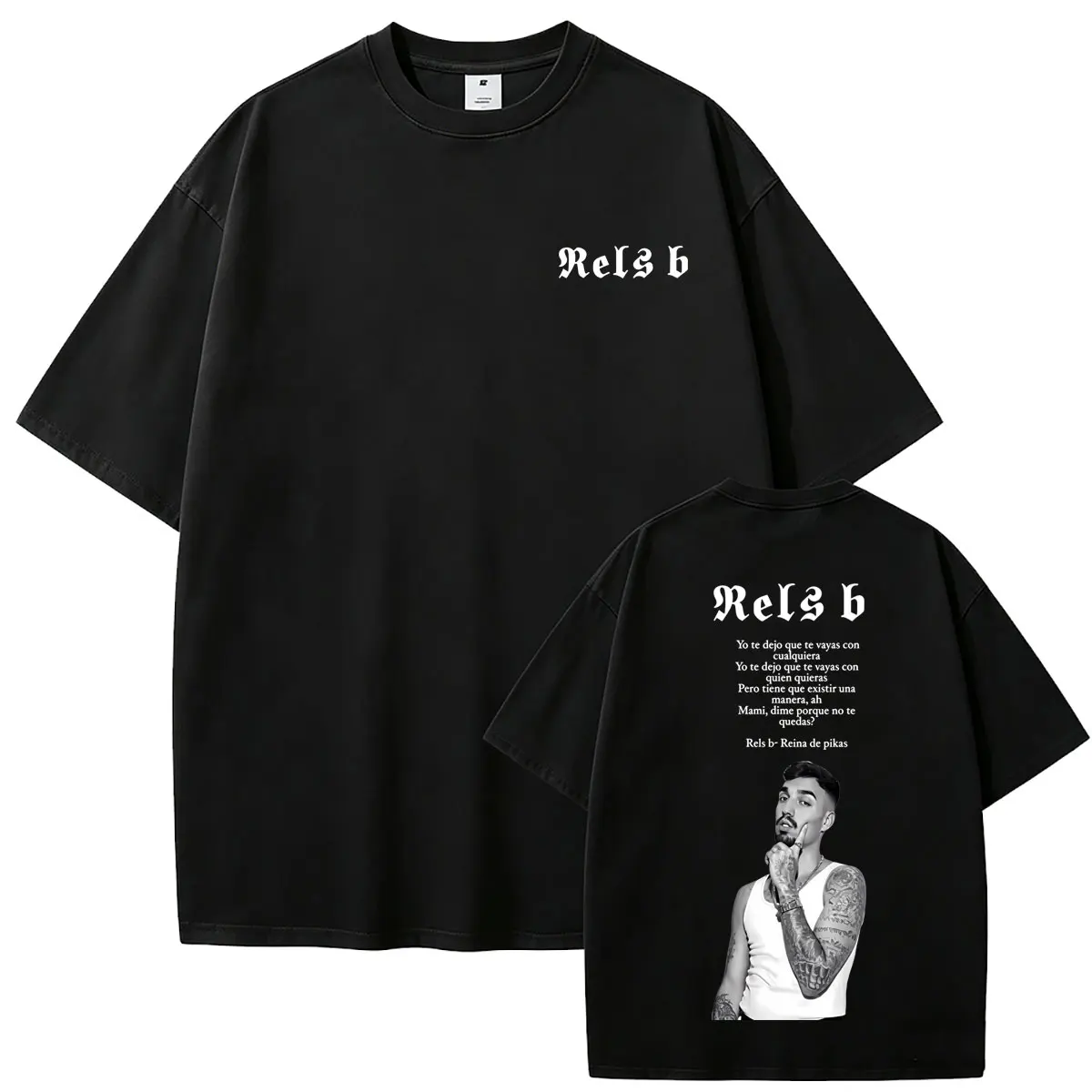 Hot Sale Rapper Rels B Reina De Pikas T-shirt Men Women Hip Hop Fashion Trend Streetwear Men's Summer Casual Soft Cotton Tshirt
Hot Sale Rapper Rels B Reina De Pikas T-shirt Men Women Hip Hop Fashion Trend Streetwear Men's Summer Casual Soft Cotton Tshirt