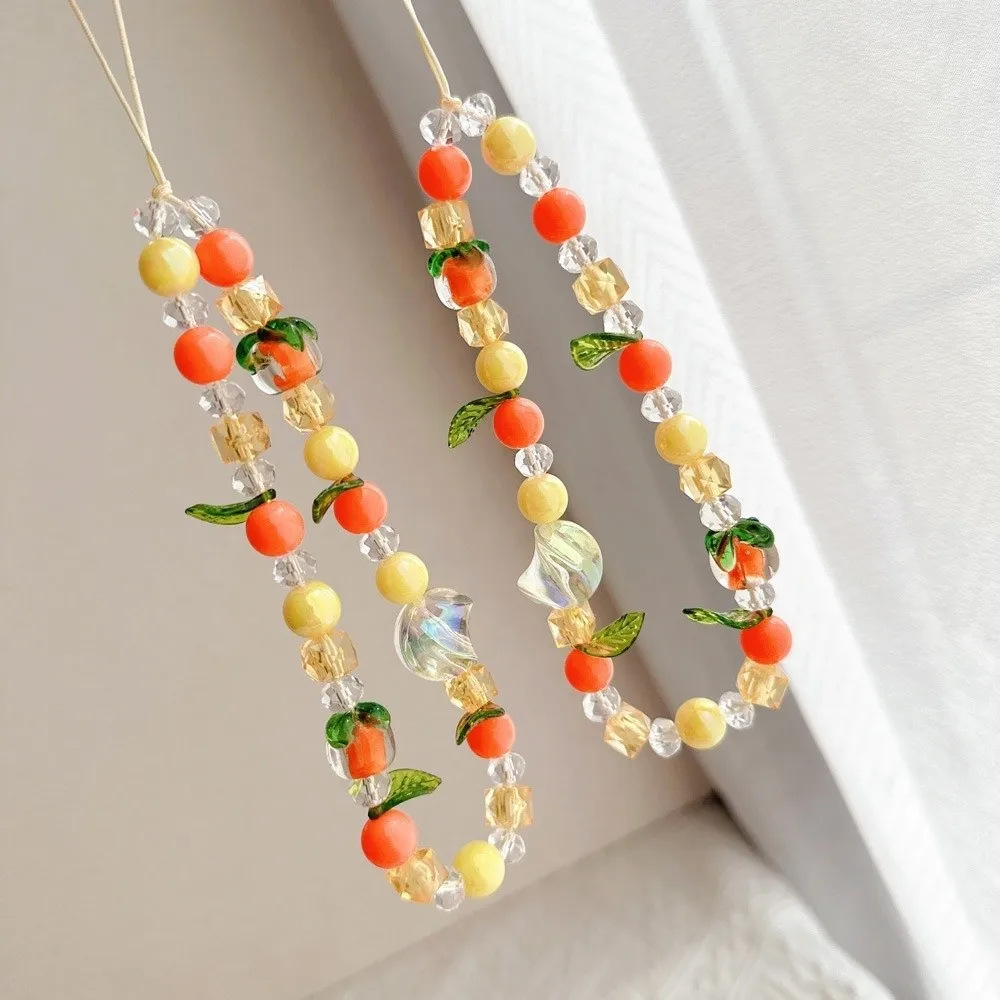 Orange Persimmon Leaves Phone Lanyard Bag Chain Cartoon Handmade Crystal Bead Charms Bracelet Bag Decoration Anti Loss Rope
Orange Persimmon Leaves Phone Lanyard Bag Chain Cartoon Handmade Crystal Bead Charms Bracelet Bag Decoration Anti Loss Rope