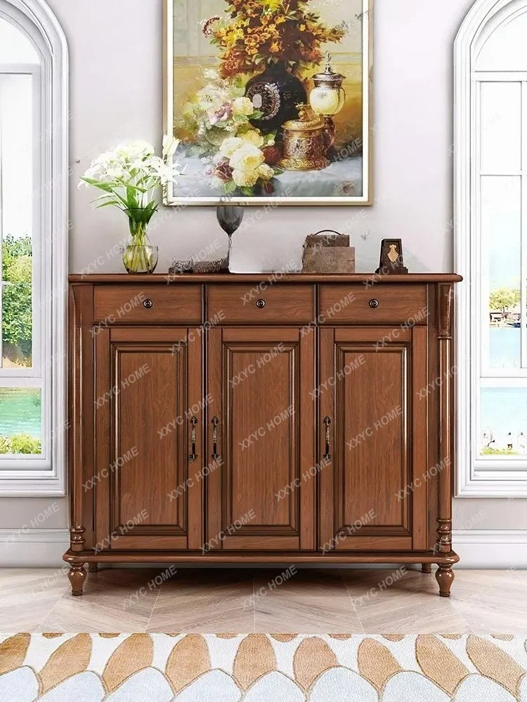 all-solid wood log foyer porch cabinet large-capacity locker
all-solid wood log foyer porch cabinet large-capacity locker