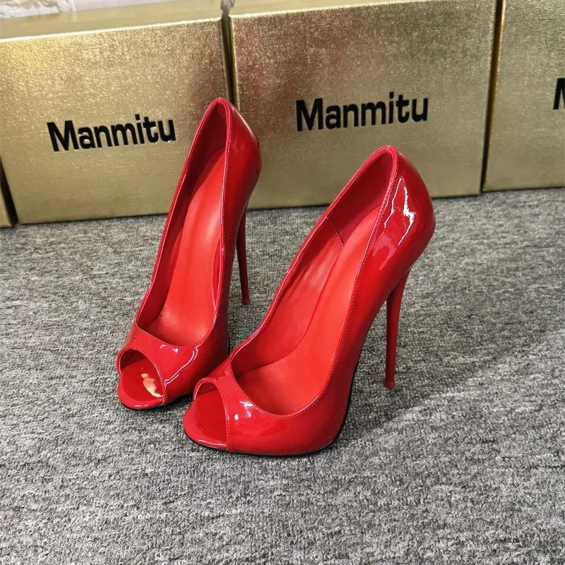 New 12cm slim high heels, shallow mouth fish mouth shoes, ladies' shoes, men's high heels,foreign trade reversed oversized shoes
New 12cm slim high heels, shallow mouth fish mouth shoes, ladies' shoes, men's high heels,foreign trade reversed oversized shoes