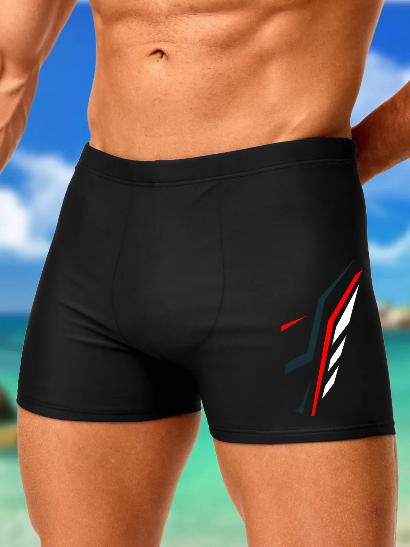 Adjustable Drawstring Men Slim Fit Printed Swim Shorts, Comfortable Quick Drying Swimwear, Elastic Beach Pants for Pool Party
Adjustable Drawstring Men Slim Fit Printed Swim Shorts, Comfortable Quick Drying Swimwear, Elastic Beach Pants for Pool Party