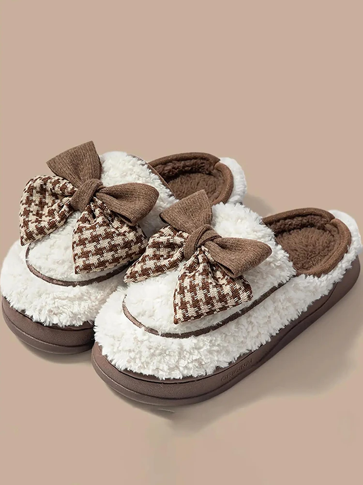 Women's thick-soled warm and cute fuzzy slippers for winter indoor home use
Women's thick-soled warm and cute fuzzy slippers for winter indoor home use